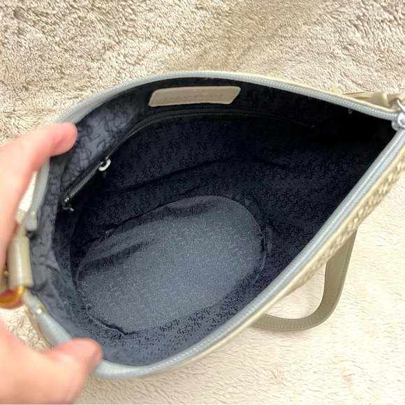 RARE YSL Vintage Woven Taupe Shoulder Bag Full Inclusion - Picture 13 of 15